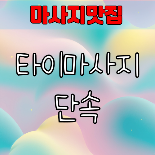 타이마사지 단속